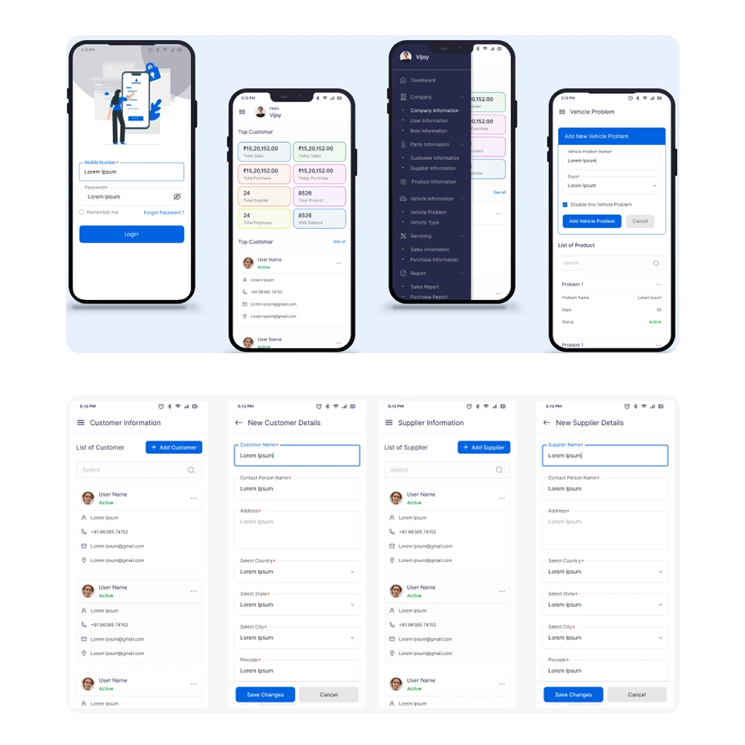 Garage System Mobile App slider