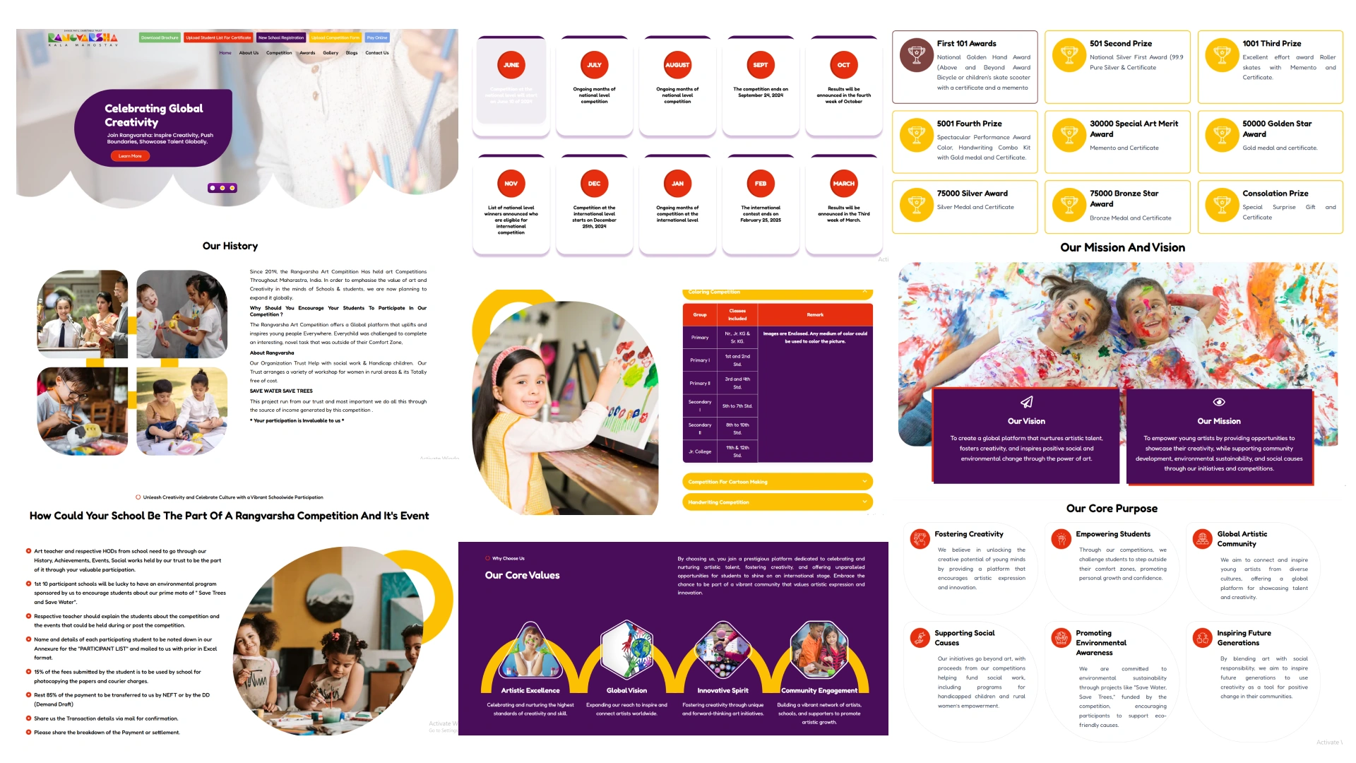 Rangvarsha Competition Website