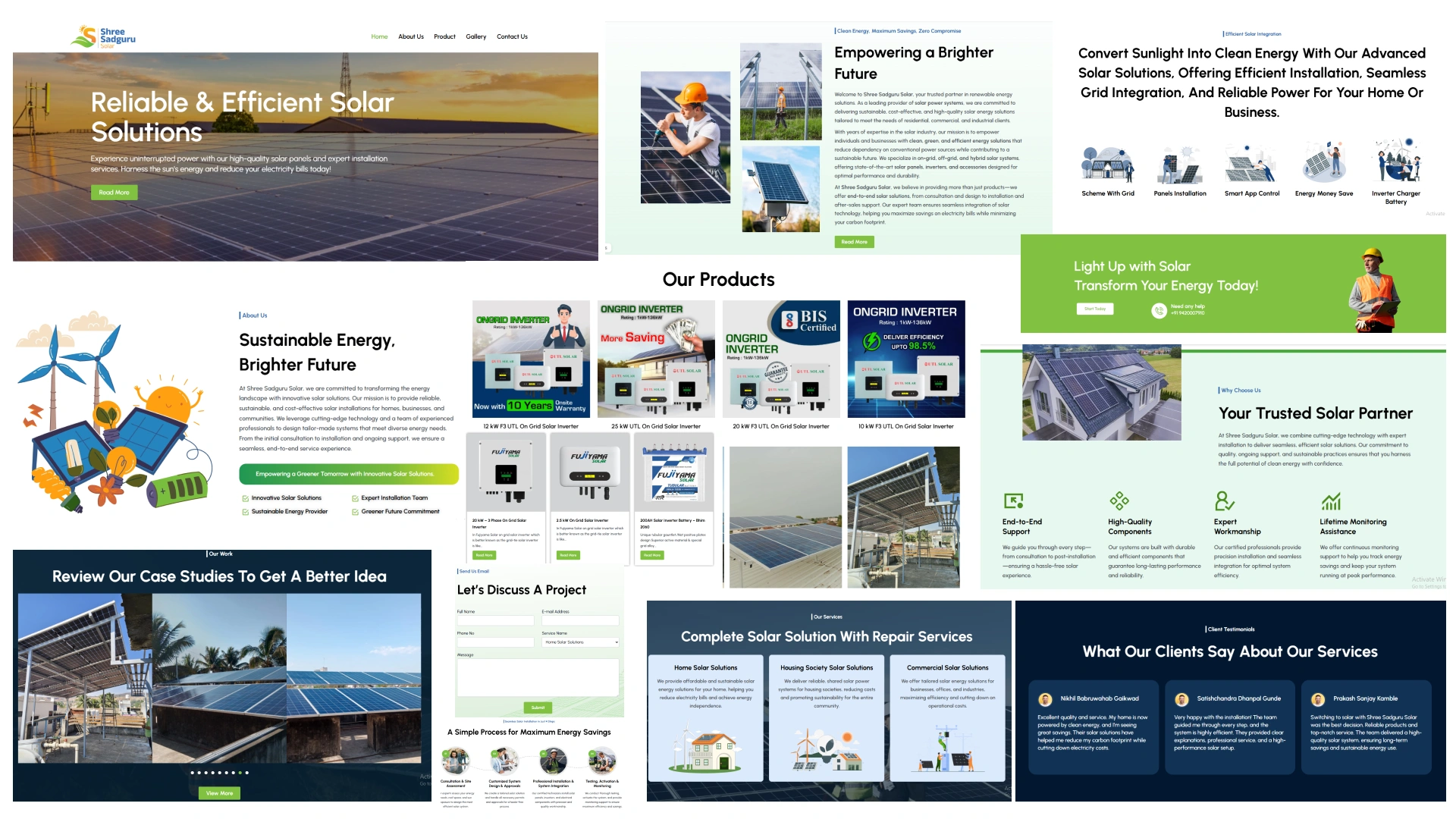 Shree Sadguru Solar Website